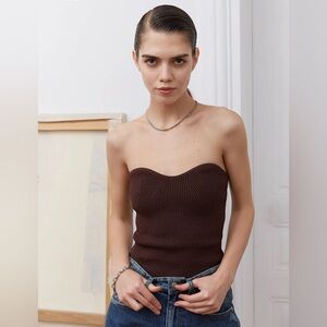 ❤️Pixie market cass sweetheart knit top